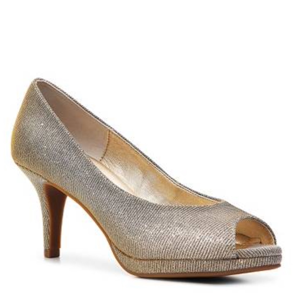 Kelly & Katie Silver Glitter Heels